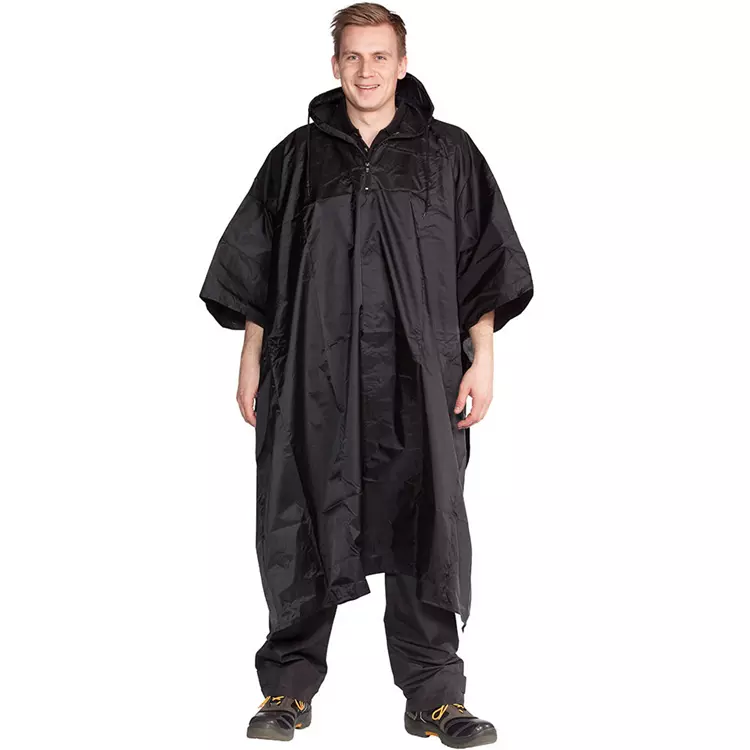 Ocean Poncho Regencape, Schwarz, Herren 4 Ocean Poncho Regencape, Schwarz, Herren – Bild 2