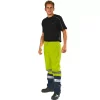 Ocean PU Comfort Stretch Regenhose, Hi-Vis Gelb/marine, Herren