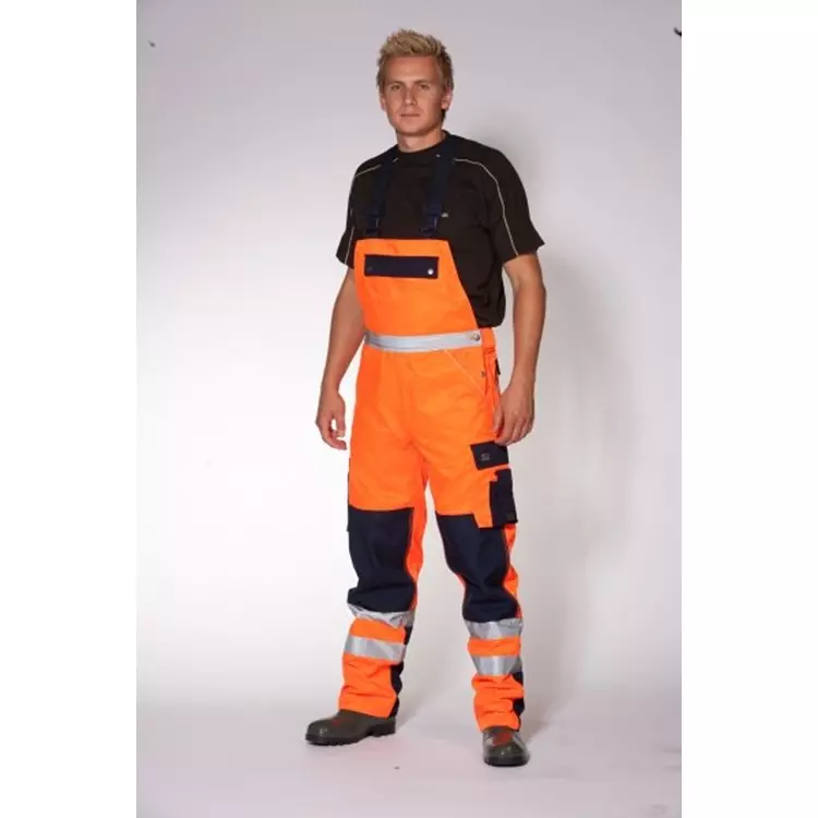 Ocean Thor Arbeitslatzhose, Hi-vis Orange/Marine, Herren 4 Ocean Thor Arbeitslatzhose, Hi-vis Orange/Marine, Herren – Bild 2