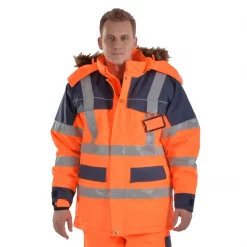Ocean Medusa Polar Parka, Hi-vis Orange/Marine, Herren