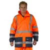 Ocean Comfort Stretch Wattierte Jacke, Hi-vis Orange/Marine, Herren -Ocean Verkaufsgeschäft 90552 10